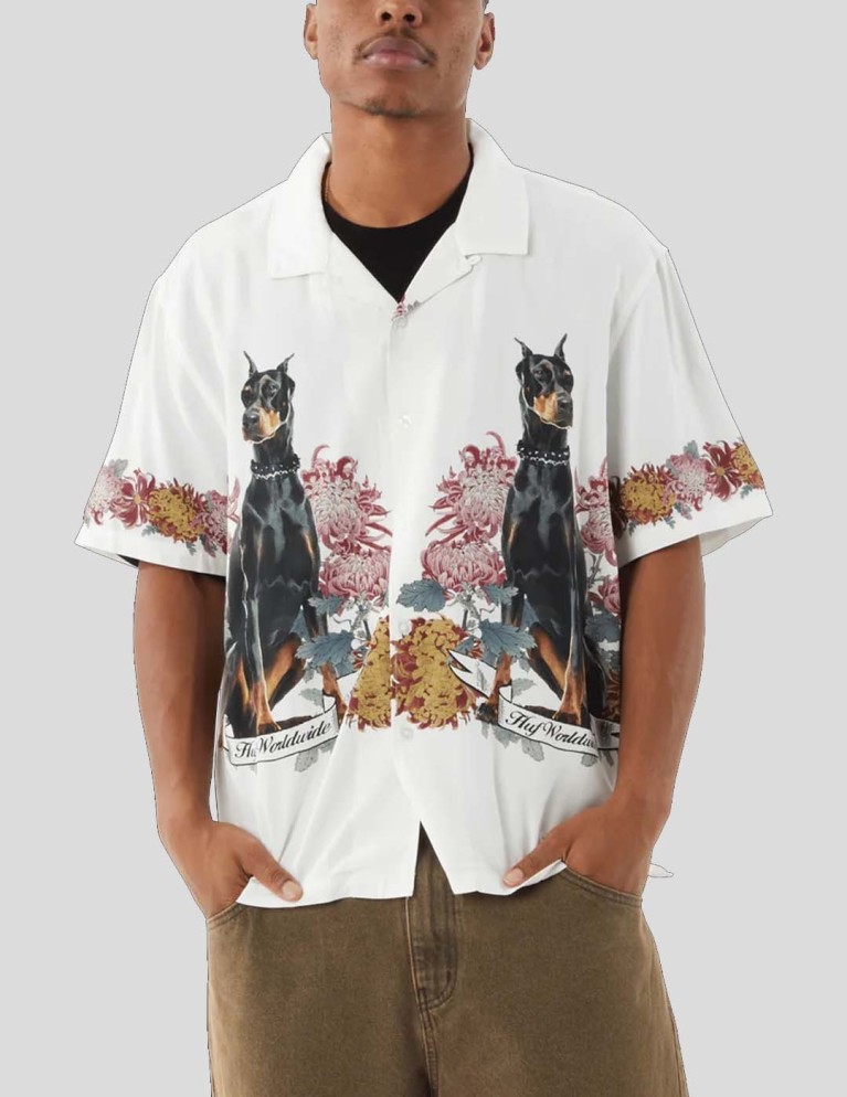 Camisa HUF best boys resort shirt white